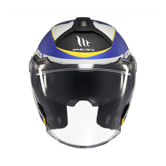 Casque Jet OF515SV Cosmo SV Cruiser C7 Bleu Blanc Mat MT