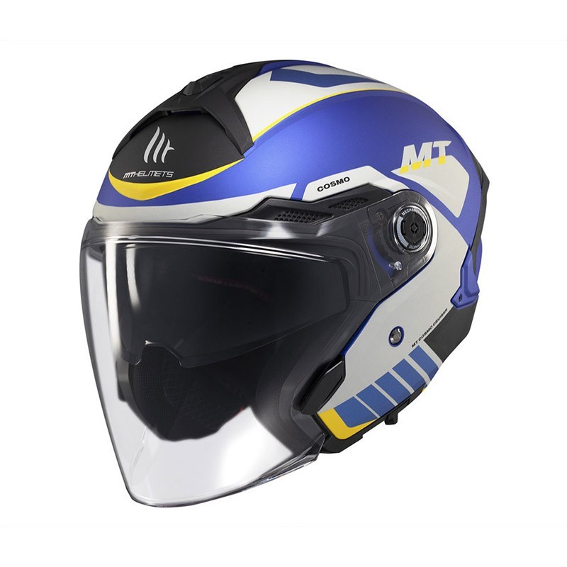 Casque Jet OF515SV Cosmo SV Cruiser C7 Bleu Blanc Mat MT