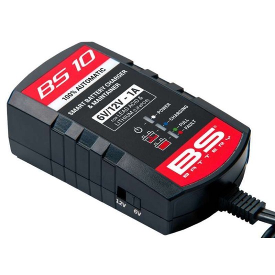 BS BATTERY BS10 Intelligent Battery Charger - 6/12V 1A