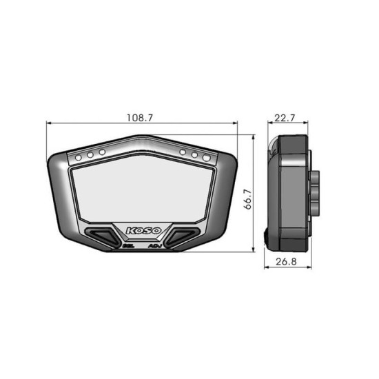 Marcador universal Koso DB-02 pila interna