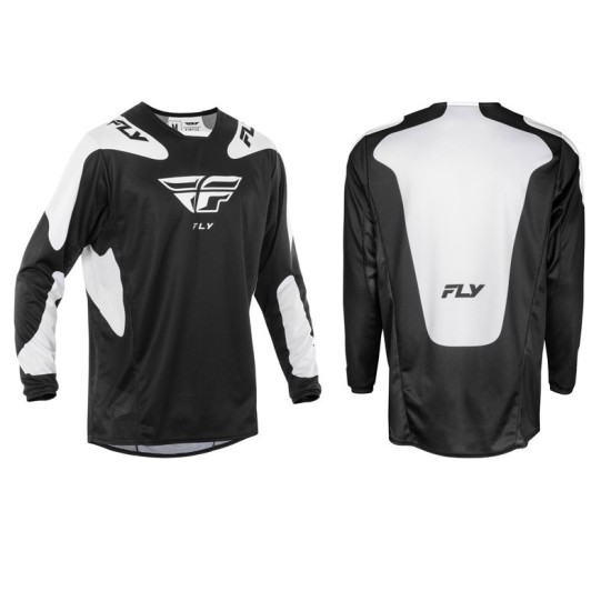 FLY RACING Kinetic SYM Black and White T-shirt