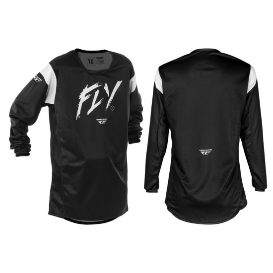 T-shirt enfant FLY RACING Kinetic Stoke noire et blanche