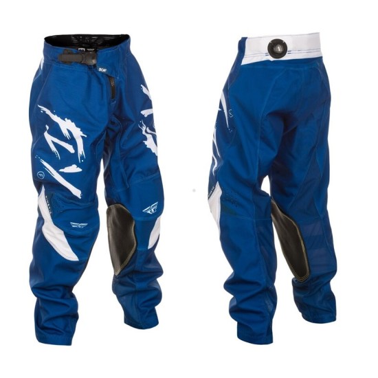 FLY RACING Kinetic Stoke children's pants blue and white