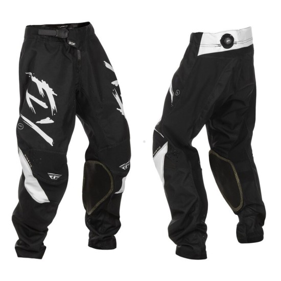 Pantalon enfant FLY RACING Kinetic Stoke noir et blanc