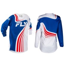 T-shirt enfant FLY RACING F-16 rouge blanc et bleu