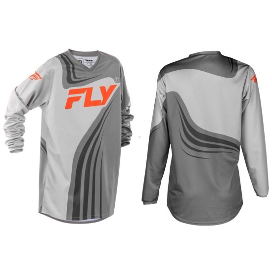 Children's shirt FLY RACING F-16 gray and orange