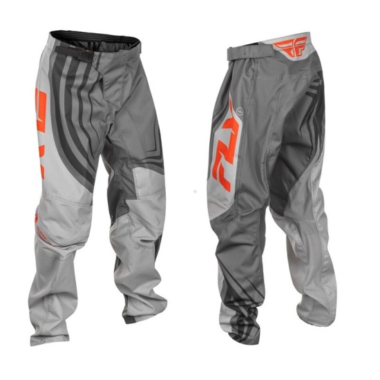 FLY RACING F-16 Children's Pants in gray and orange