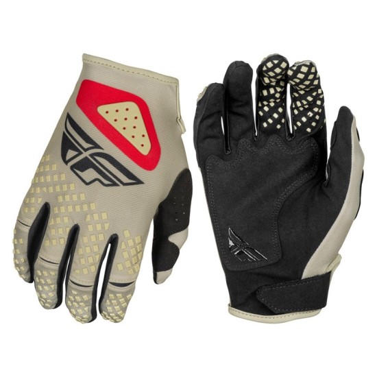 FLY RACING Kinetic SYM light gray and black gloves