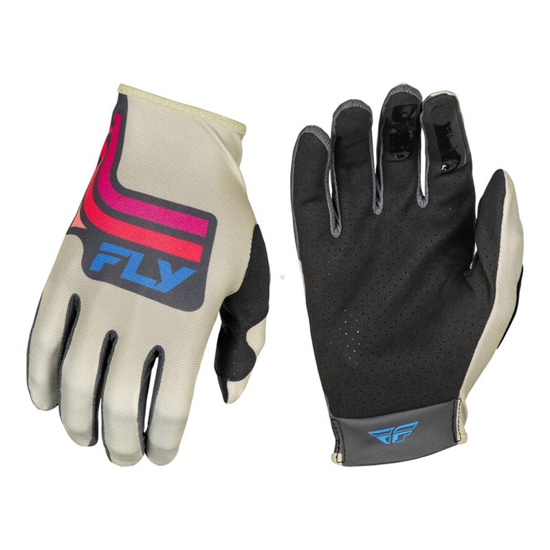 Gants FLY RACING Lite S.E. Vice gris clair et rose