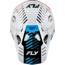 Casque FLY RACING Formula CP Slice blanc rouge et bleu