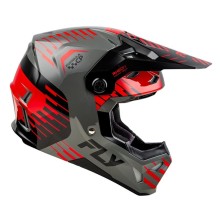 Casque FLY RACING Formula CP Slice gris, rouge et noir