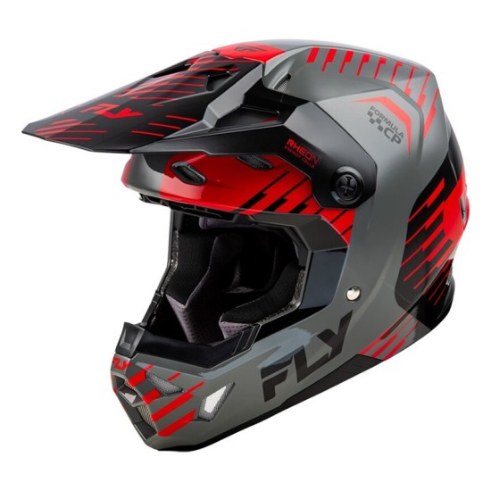 FLY RACING Formula CP Slice helmet gray, red, and black