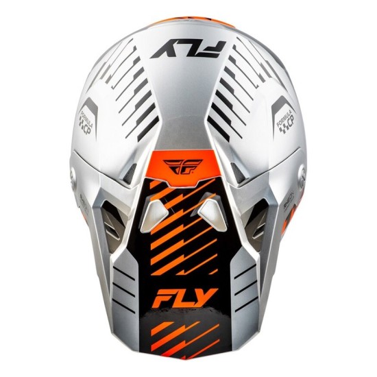 Casque FLY RACING Formula CP gris, orange et noir