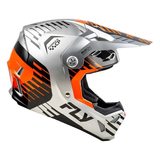 FLY RACING Formula CP helmet gray, orange, and black