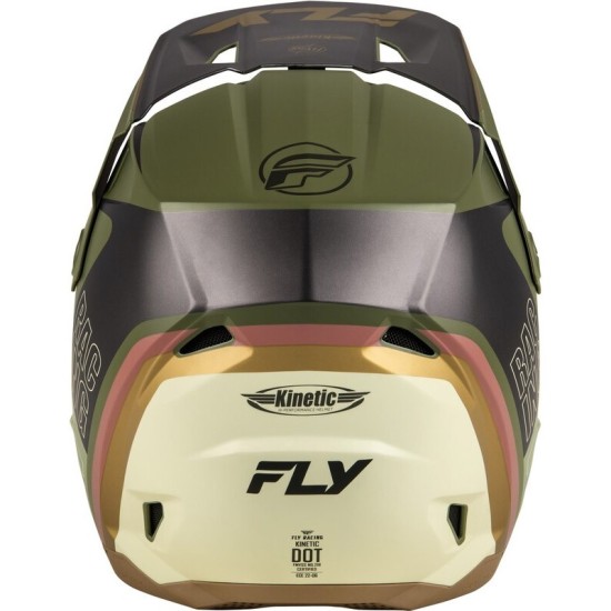 FLY RACING Kinetic Rally Matte Green Helmet