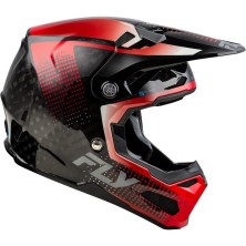 Casque FLY RACING Formula S Carbon Protocol carbone rouge et noir