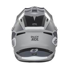 Casque de cross 1SRS solide gris et noir O'Neal