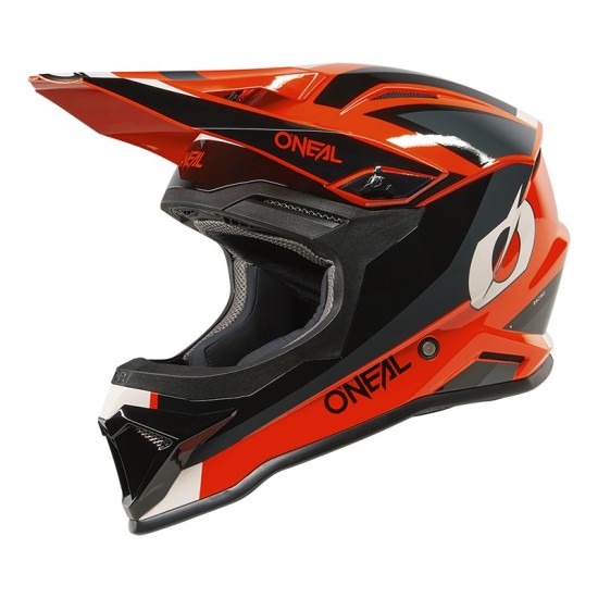 Casque enfant de Cross 1SRS Solide noir et rouge O'Neal