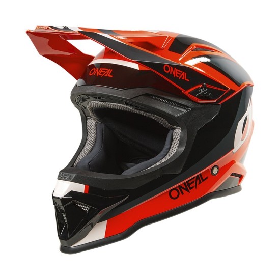 O'Neal 1SRS Solid Black and Red Kids' Cross Helmet