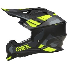 O'Neal 2SRS Spyde black, gray, and fluorescent Cross helmet