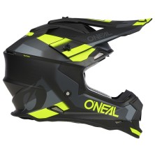 O'Neal 2SRS Spyde black, gray, and fluorescent Cross helmet