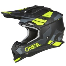 O'Neal 2SRS Spyde black, gray, and fluorescent Cross helmet