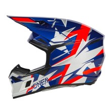 Casque de Cross 3SRS Ride bleu, blanc et rouge O'Neal