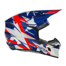 Casque de Cross 3SRS Ride bleu, blanc et rouge O'Neal