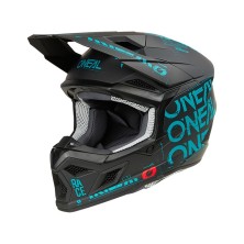 Casque de Cross 3SRS Static noir et bleu O'Neal