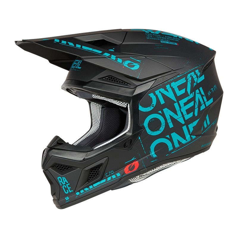 Casque de Cross 3SRS Static noir et bleu O'Neal