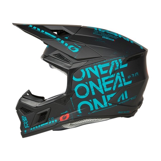 Casque de Cross 3SRS Static noir et bleu O'Neal