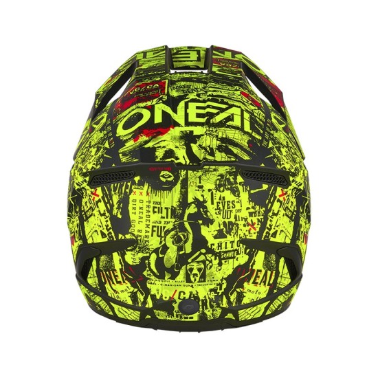 O'Neal 3SRS Attack black and fluorescent children's cross helmet