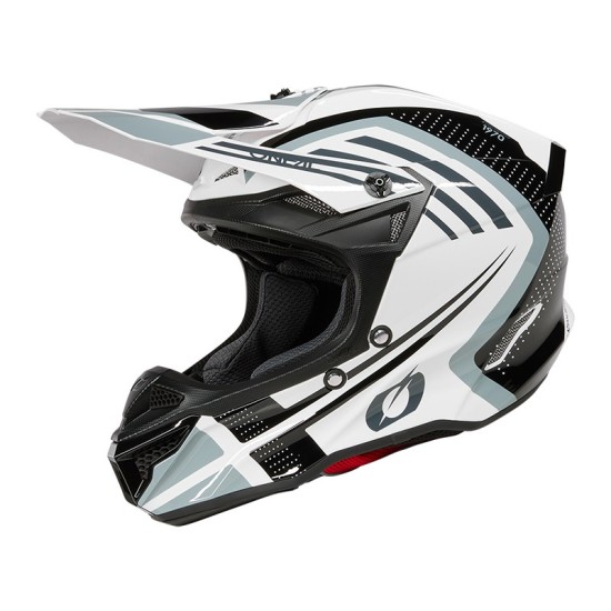 5SRS Polyacrylite Cross Helmet in black and white by O'Neal