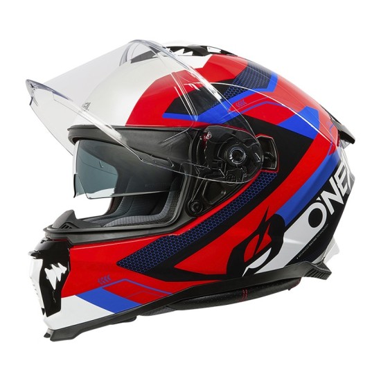 CHALLENGER Exo red and blue helmet O'Neal