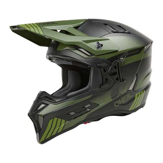 EX-SRS HITCH black and green Cross Helmet O'Neal