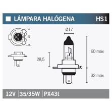 Ampoule halogène HS1