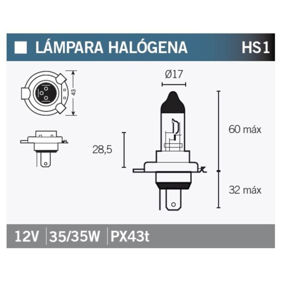 Ampoule halogène HS1