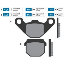 Plaquettes de frein Peugeot scooter For Race Polini