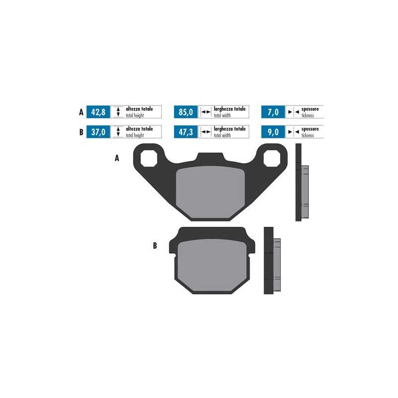 Plaquettes de frein Peugeot scooter For Race Polini