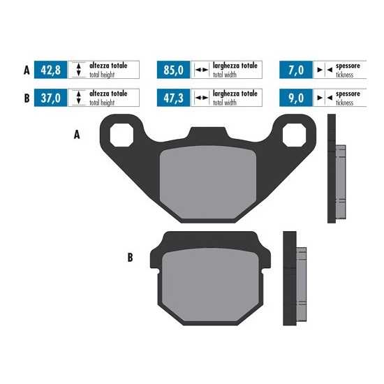 Plaquettes de frein Peugeot scooter For Race Polini