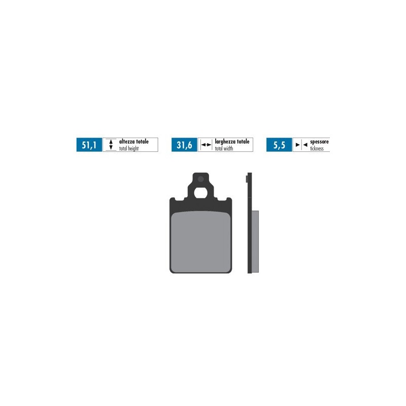 Brake pads LML /Piaggio /Italjet /Vespa Polini