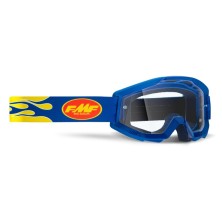 Lunettes de motocross FMF Bleues avec verre transparent