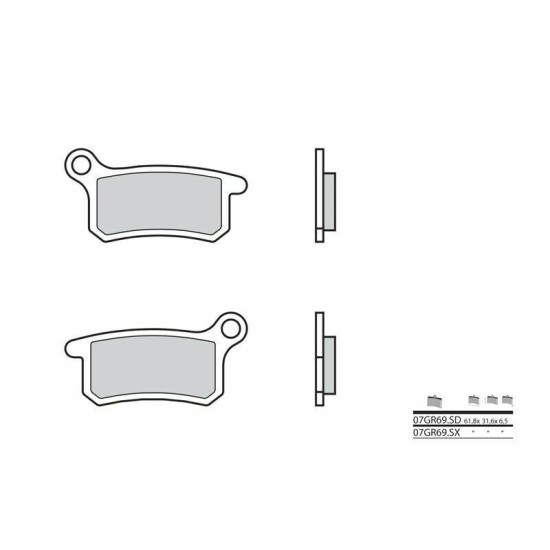 Plaquettes de frein frittées KTM SX Brembo