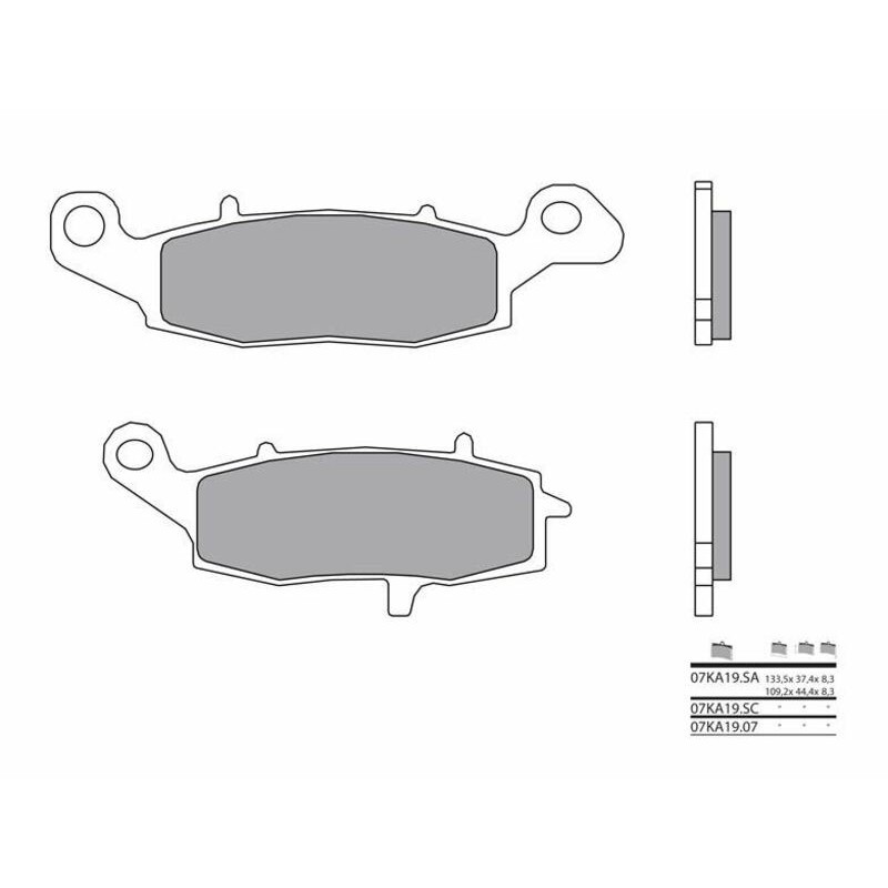 Plaquettes de frein frittées Suzuki GSX 600F Brembo