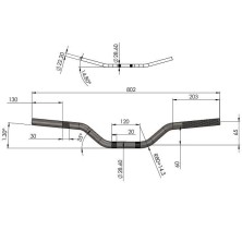 Guidon en aluminium 28mm Noend - gris