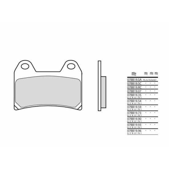 Organic brake pads KTM 790 Brembo