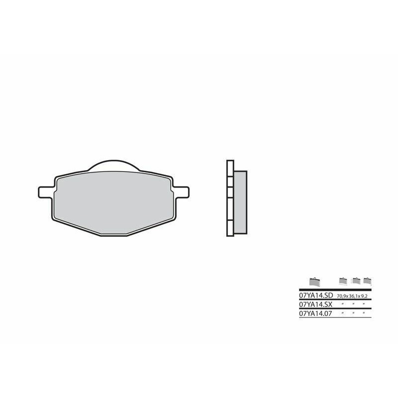 Organic brake pads Yamaha DT 125cc/ 200cc