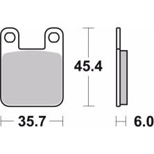 Organic brake pads Derbi GPR 125 4T Brembo