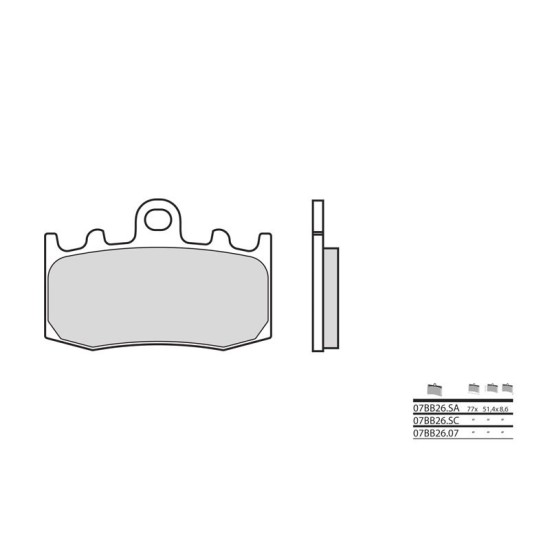 Plaquettes de frein sinterisées BMW 1200 GS Brembo