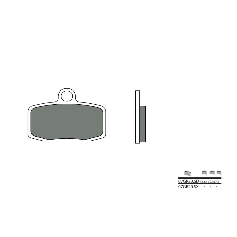 Sintered brake pads Sherco 300 Factory Brembo